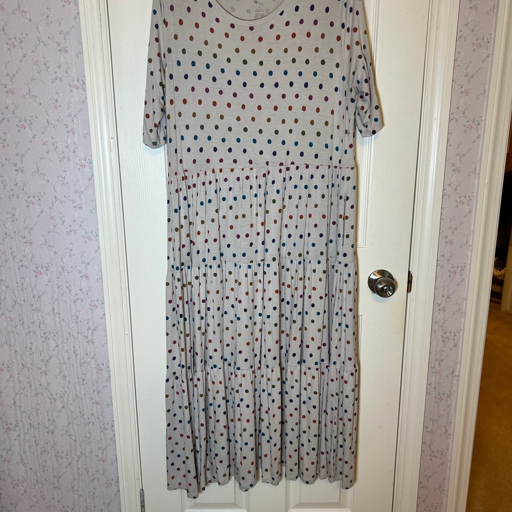Kyte BABY Polka Dot Maxi Dress - Multicolor
